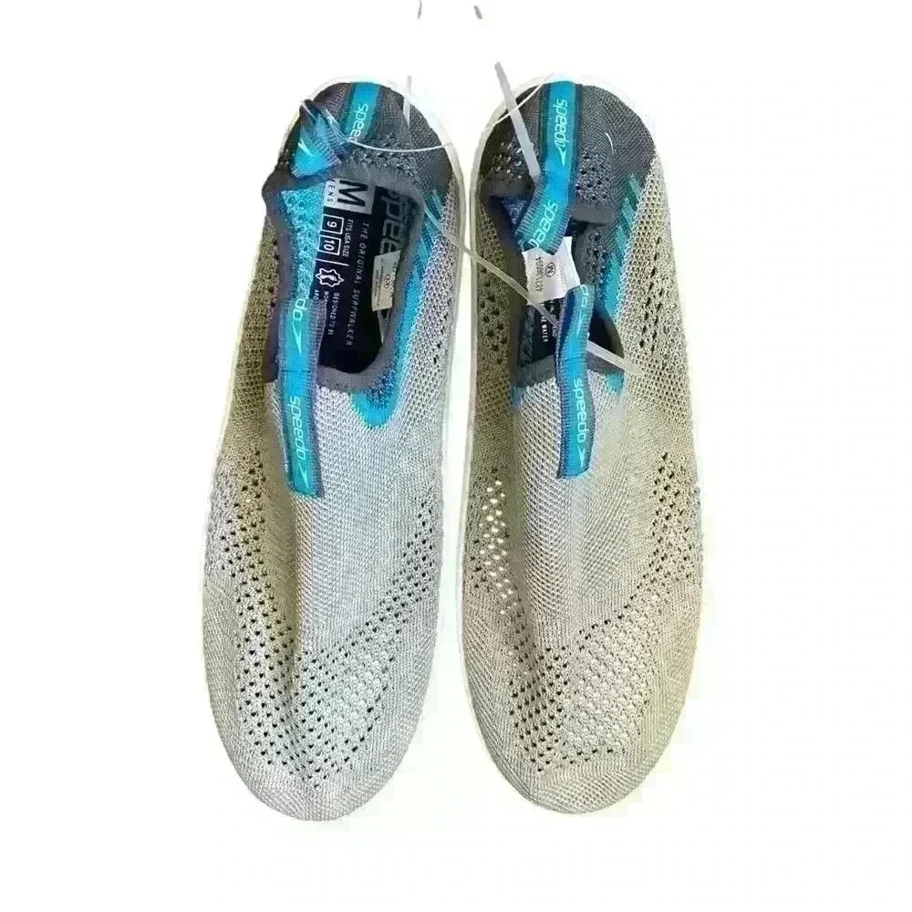 Speedo Men's Surf Walker Water Shoe Size 9-10 Grey Slip On Beach Boating Swim